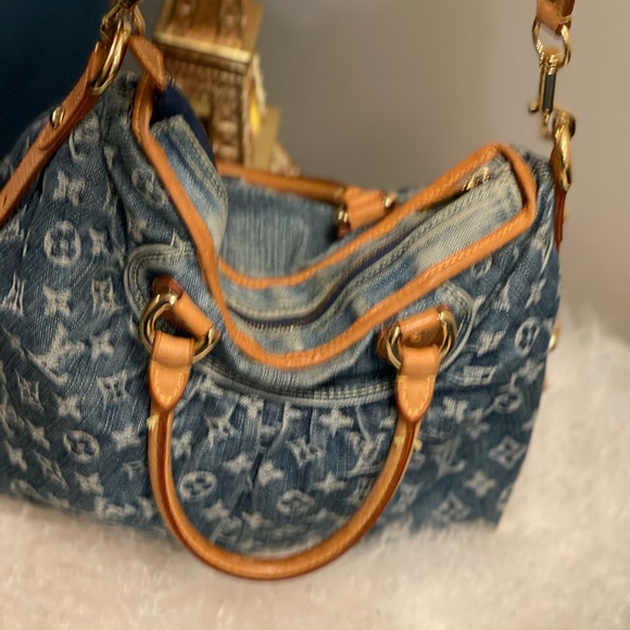 SOLD-Louis Vuitton vintage denim bag - Picture 10 of 12
